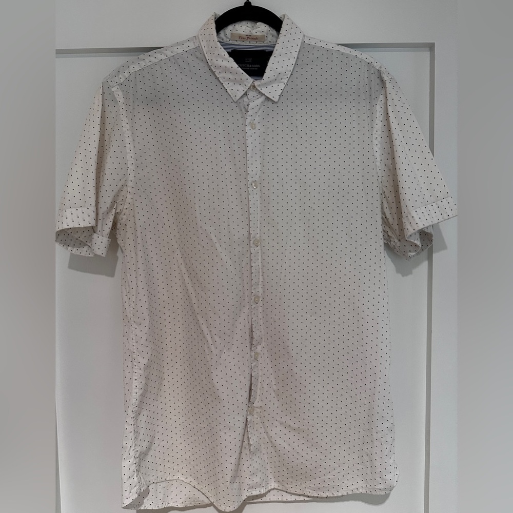 Scotch & Soda | Men’s Button-Down Short Sleeve | Large | White